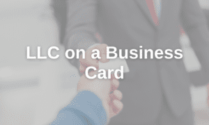 LLC on a Business Card