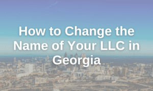 Change LLC name Georgia